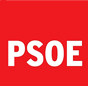 Logo con las siglas del Partido Socialista Obrero Español.
    Cuadrado rojo con letras PSOE en blanco.